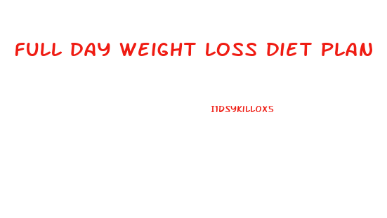 full day weight loss diet plan