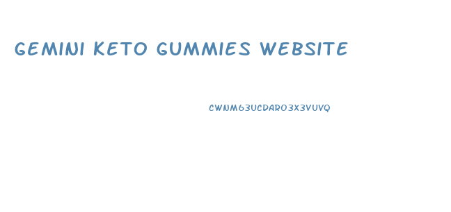gemini keto gummies website