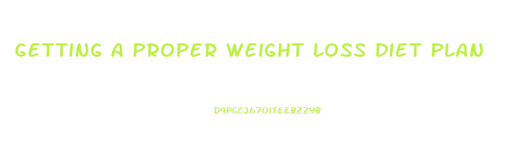 getting a proper weight loss diet plan