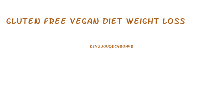 gluten free vegan diet weight loss
