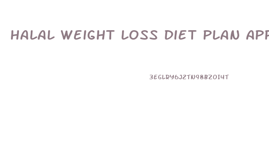 halal weight loss diet plan app