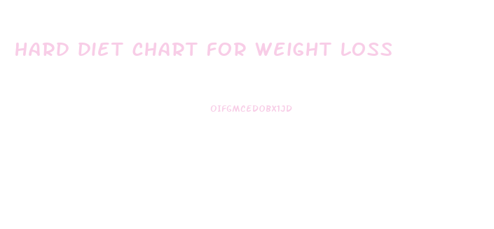 hard diet chart for weight loss