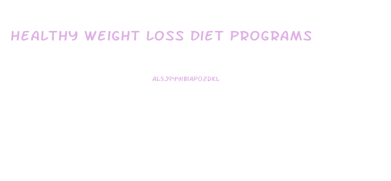 healthy weight loss diet programs