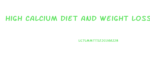 high calcium diet and weight loss