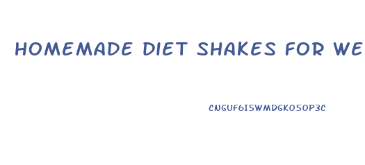 homemade diet shakes for weight loss