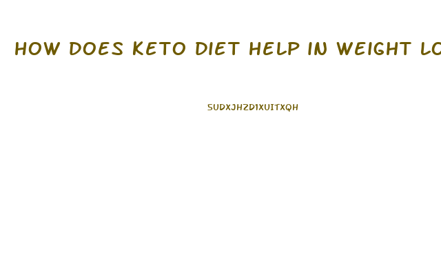 how does keto diet help in weight loss