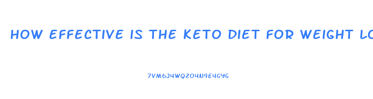 how effective is the keto diet for weight loss