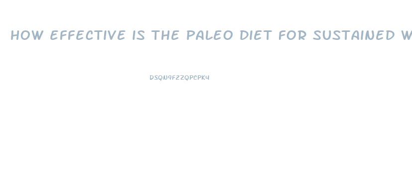 how effective is the paleo diet for sustained weight loss