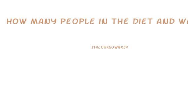 how many people in the diet and weight loss category