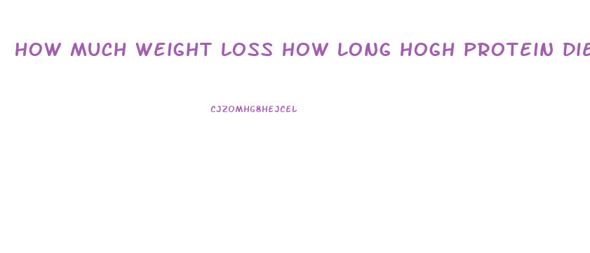 how much weight loss how long hogh protein diet