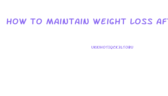 how to maintain weight loss after keto diet