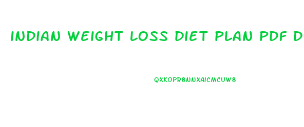 indian weight loss diet plan pdf download