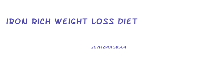 iron rich weight loss diet