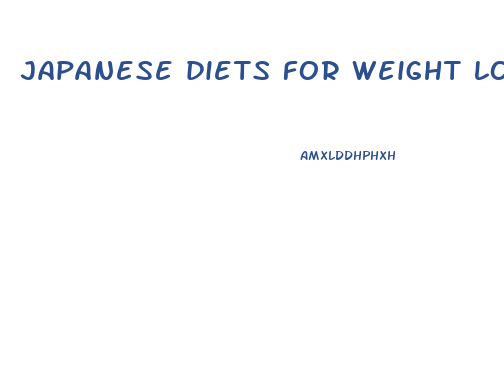 japanese diets for weight loss