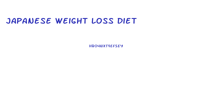 japanese weight loss diet