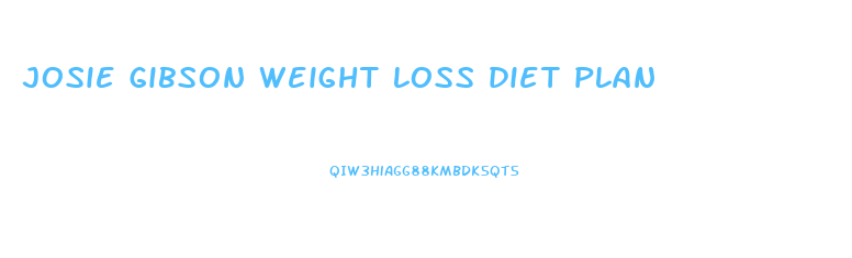 josie gibson weight loss diet plan