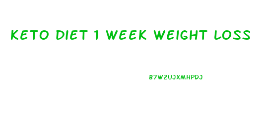 keto diet 1 week weight loss