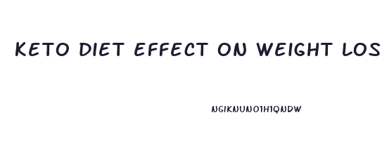 keto diet effect on weight loss