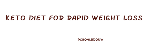 keto diet for rapid weight loss