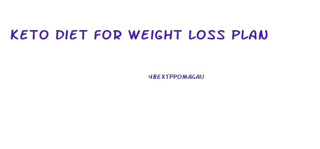 keto diet for weight loss plan