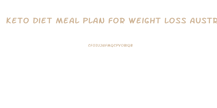 keto diet meal plan for weight loss australia