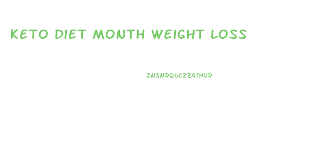 keto diet month weight loss