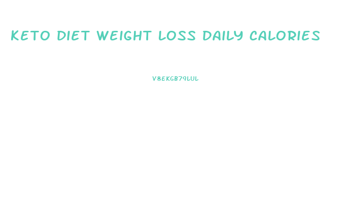 keto diet weight loss daily calories