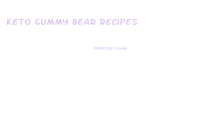 keto gummy bear recipes