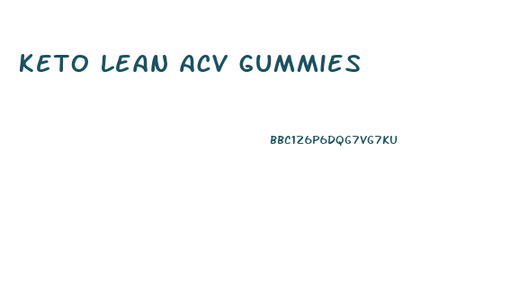 keto lean acv gummies