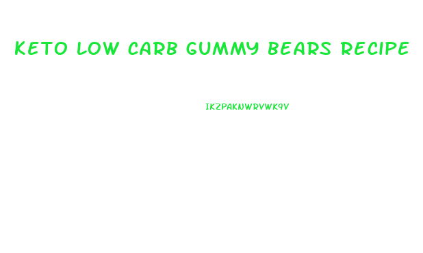 keto low carb gummy bears recipe