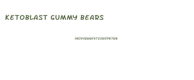 ketoblast gummy bears