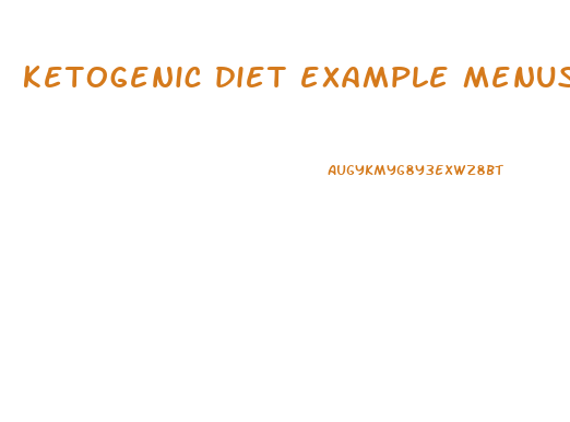 ketogenic diet example menus for weight loss