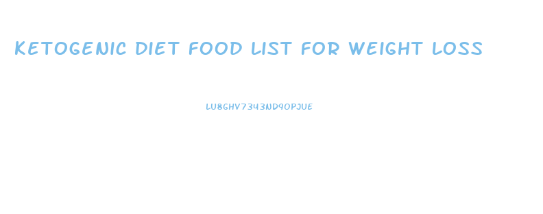 ketogenic diet food list for weight loss