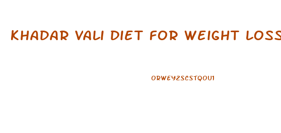 khadar vali diet for weight loss pdf download
