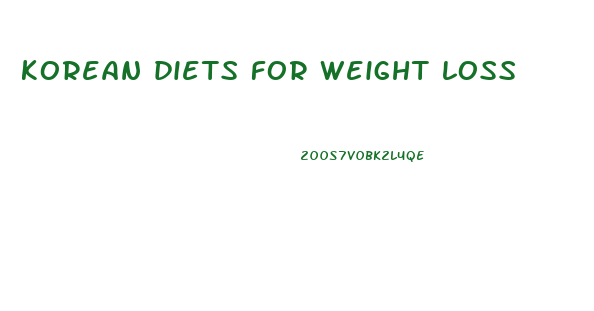 korean diets for weight loss