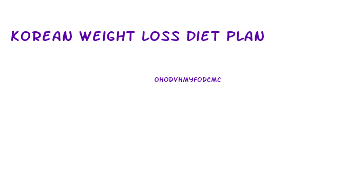 korean weight loss diet plan
