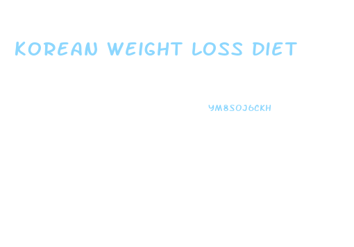 korean weight loss diet