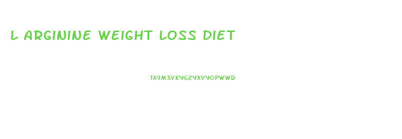 l arginine weight loss diet