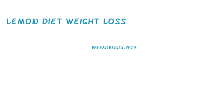 lemon diet weight loss