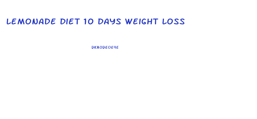 lemonade diet 10 days weight loss