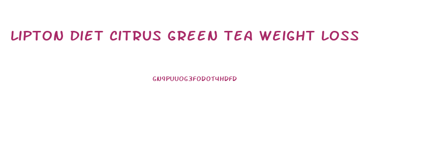 lipton diet citrus green tea weight loss