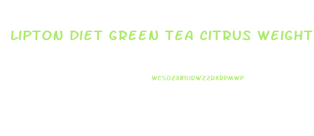 lipton diet green tea citrus weight loss