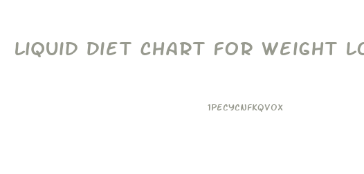 liquid diet chart for weight loss