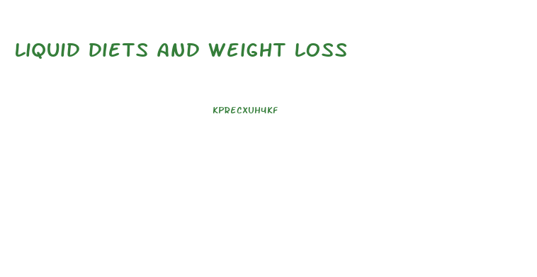 liquid diets and weight loss