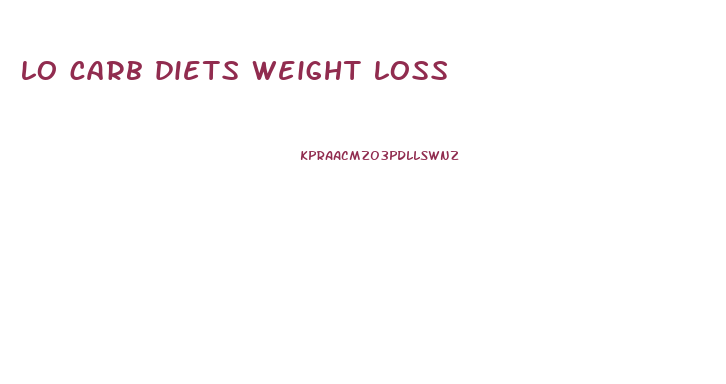 lo carb diets weight loss