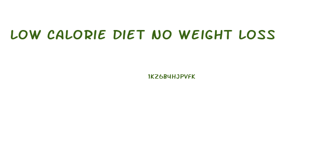 low calorie diet no weight loss