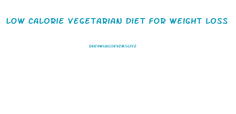 low calorie vegetarian diet for weight loss