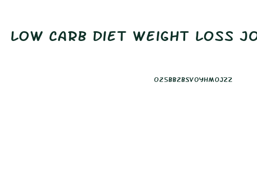 low carb diet weight loss journey