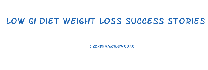 low gi diet weight loss success stories