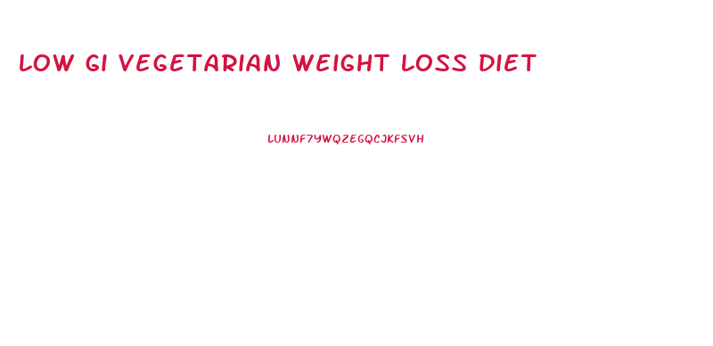 low gi vegetarian weight loss diet